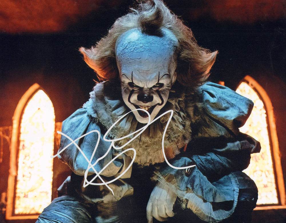 Bill Skarsgård as It / Pennywise The Dancing Clown in Stephen King's IT Signed 11x14 Photo