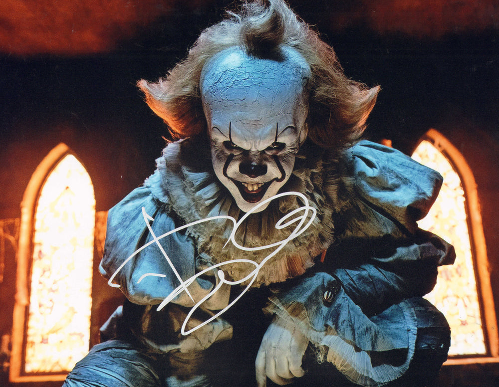 Bill Skarsgård as It / Pennywise The Dancing Clown in Stephen King's IT Signed 11x14 Photo