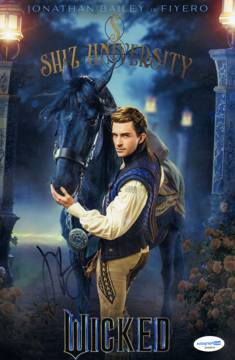 Jonathan Bailey as Fiyero in Wicked Signed 8x12 Photo