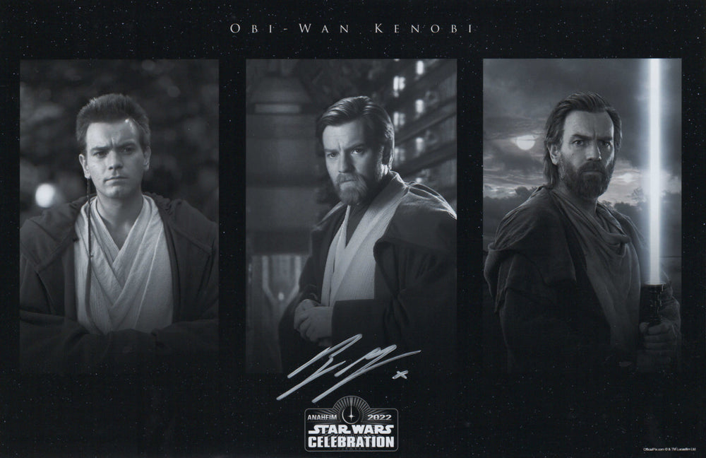 Ewan McGregor as Obi-Wan Kenobi in Star Wars Prequels Celebration (Official Pix) Signed 11x17 Photo