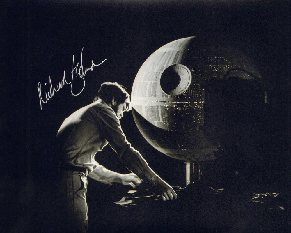 Richard Edlund with Death Star Behind the Scenes of Star Wars Signed 8x10 Photo