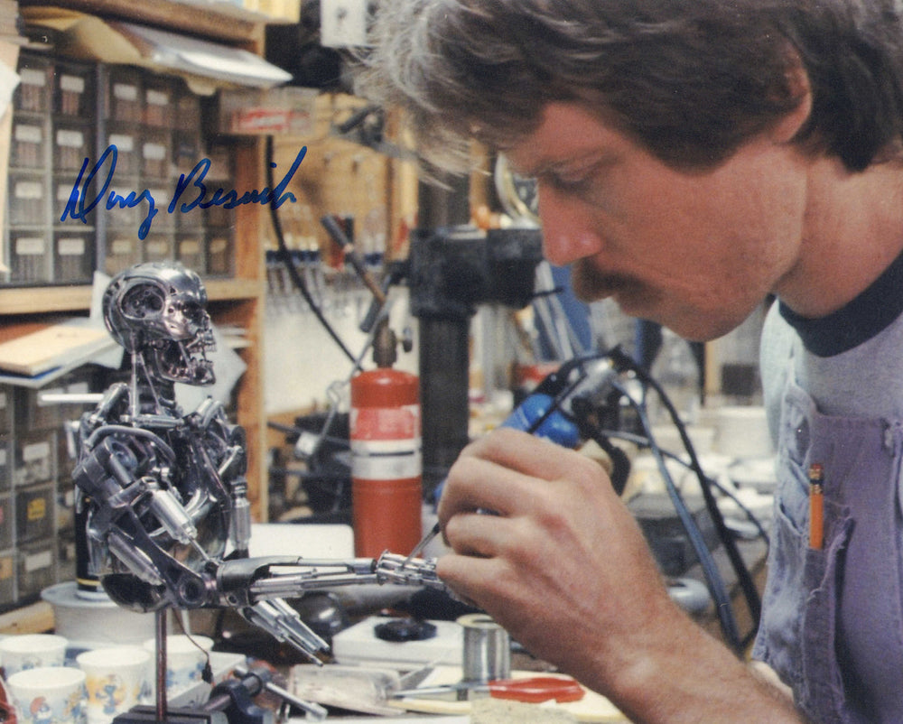 Doug Beswick Stop Motion Visual Effects Artists Behind the Scenes of The Terminator Signed 8x10 Photo
