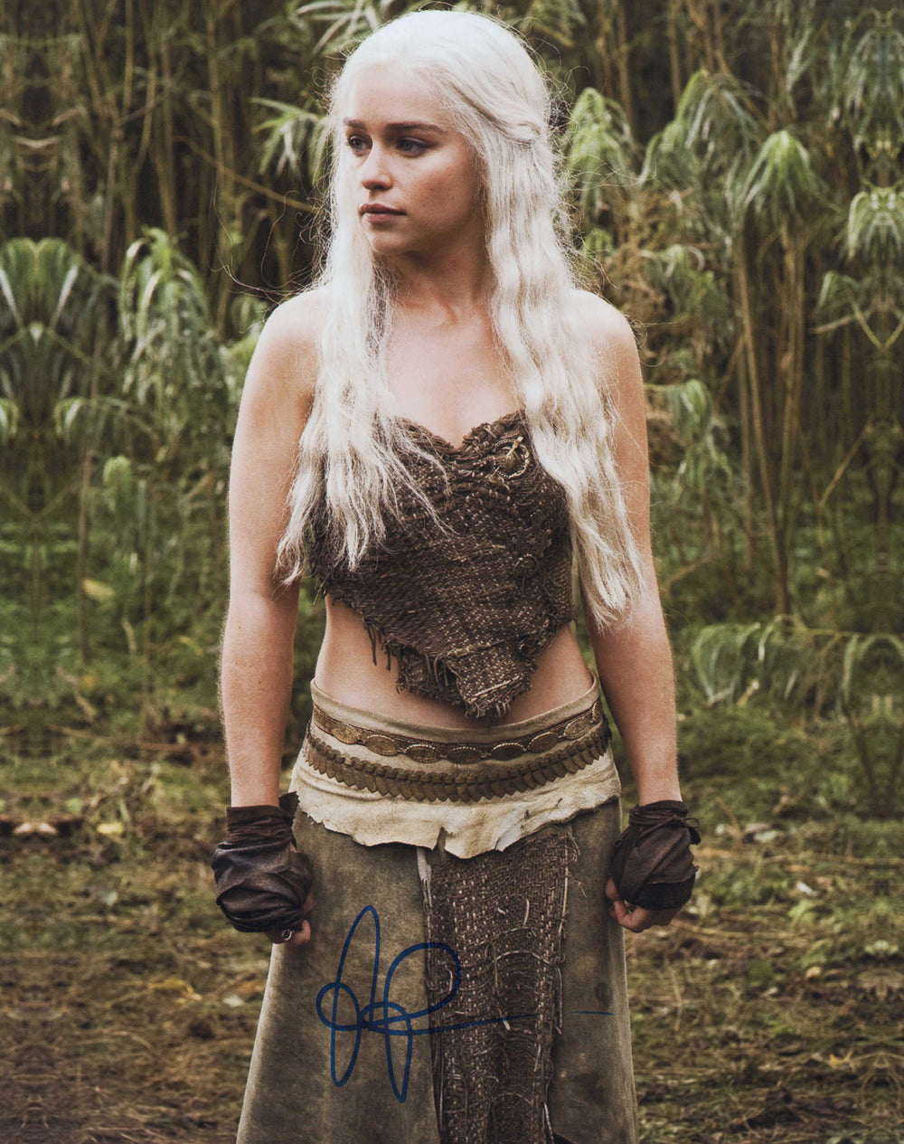 Emilia Clarke as Daenerys Targaryen in Game of Thrones Signed 11x14 Photo