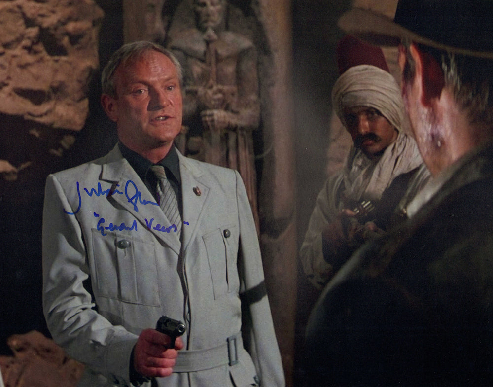Julian Glover as Walter Donovan in Indiana Jones & The Last Crusade Signed 11x14 Photo with Wrong Character Name