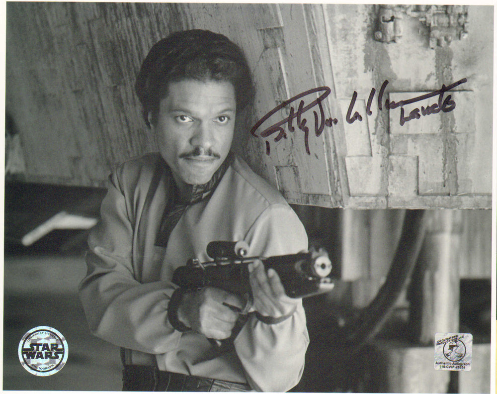 Billy Dee Williams as Lando in Star Wars: The Empire Strikes Back (Coolwaters / Official Pix) Signed 8x10 Photo with Character Name