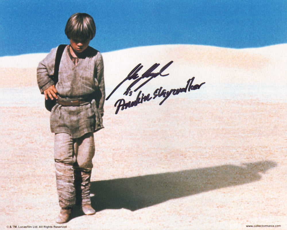 Jake Lloyd as Anakin Skywalker in Star Wars Episode I: The Phantom Menace Signed 8x10 Photo with Character Name