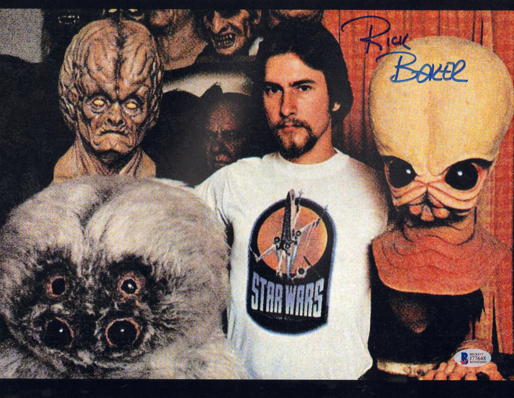 Rick Baker Make-Up Artist of Alien Masks Behind the Scenes of Star Wars: A New Hope (Beckett) Signed 11x14 Photo