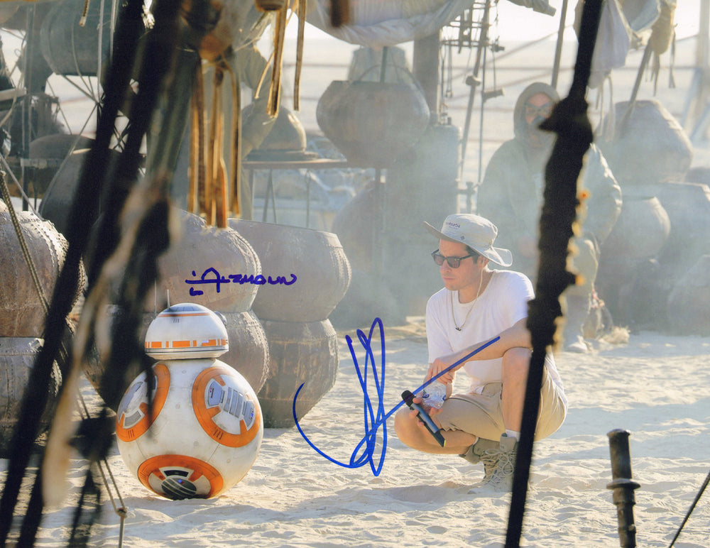 J.J. Abrams Director & Christian Alzmann BB-8 Concept Artist of Star Wars: The Force Awakens Signed 11x14 Photo
