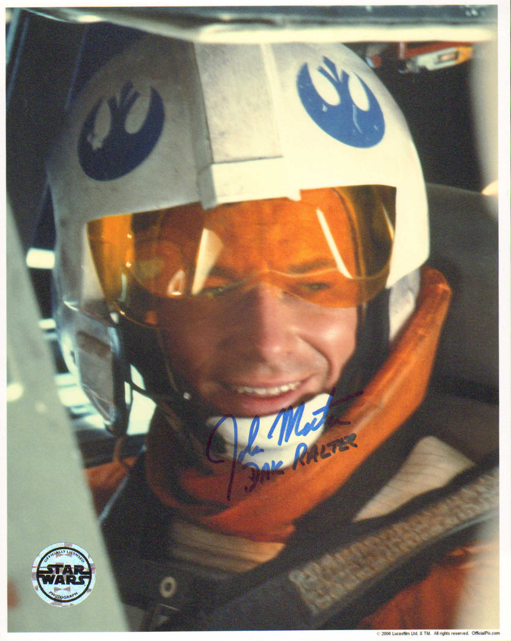 John Morton as Dak Ralter in Star Wars: The Empire Strikes Back Signed 8x10 Photo with Character Name