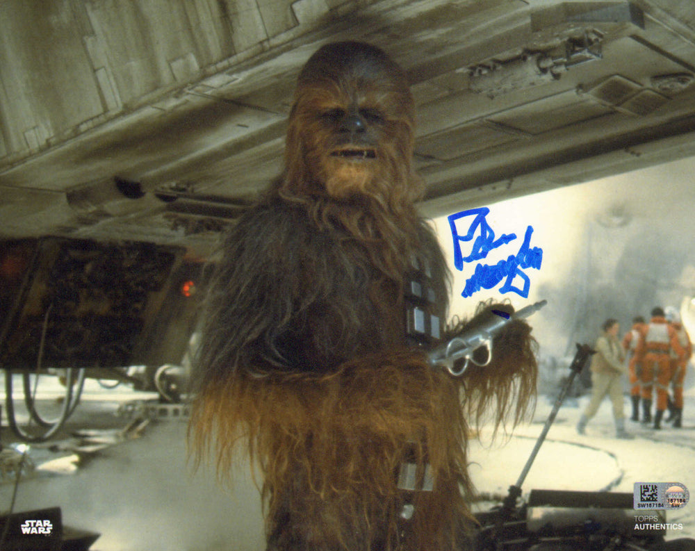 Peter Mayhew as Chewbacca in Star Wars: The Empire Strikes Back (Topps Authentics) Signed 8x10 Photo