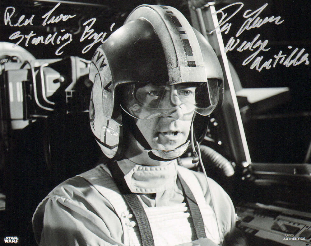 Denis Lawson as Wedge Antilles in Star Wars: A New Hope Signed 8x10 Photo with Character Name & Quote