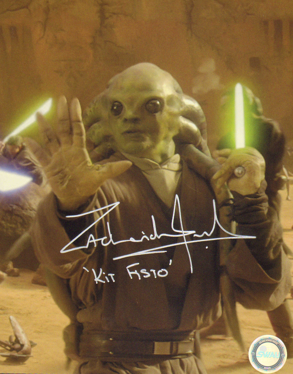 Zachariah Jensen as Kit Fisto in Star Wars Episode II: Attack of the Clones (SWAU) Signed 8x10 Photo