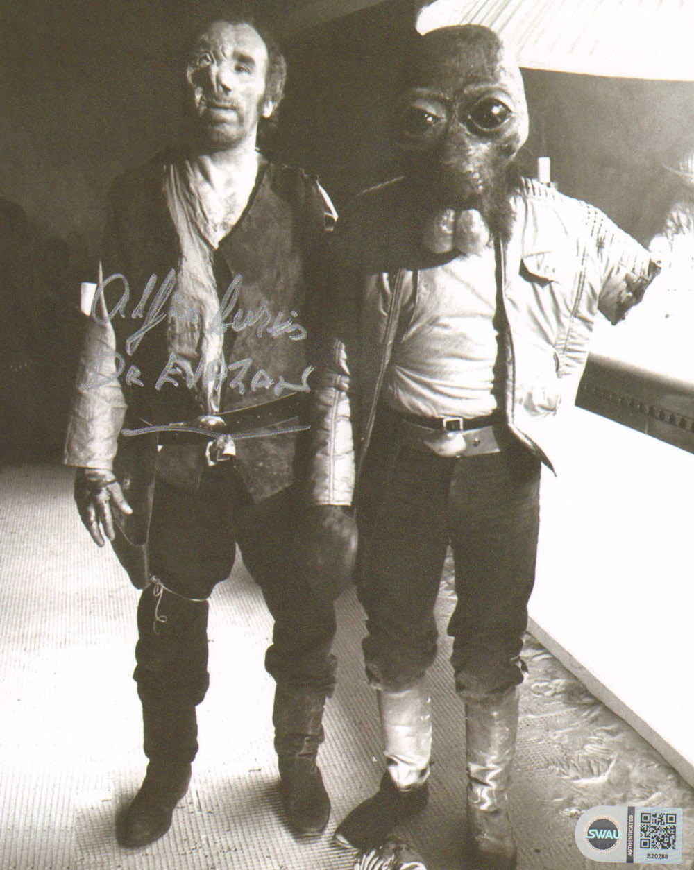 Alfie Curtis as Dr. Evazan Behind the Scenes of Star Wars: A New Hope (SWAU) Signed 8x10 Photo with Character Name