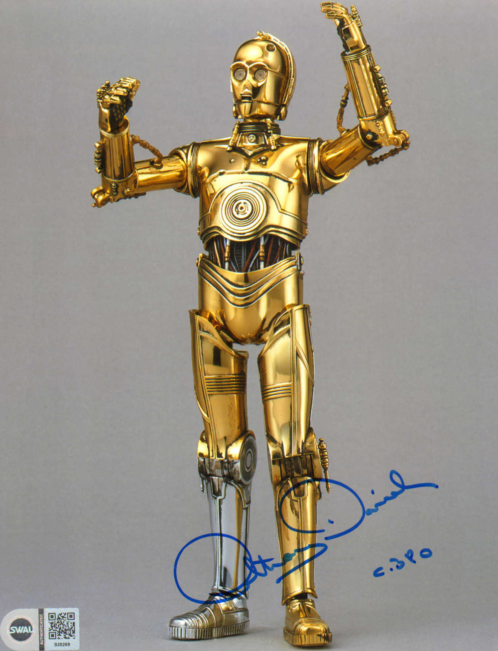 Anthony Daniels as C-3PO in Star Wars (SWAU) Signed 8x10 Photo