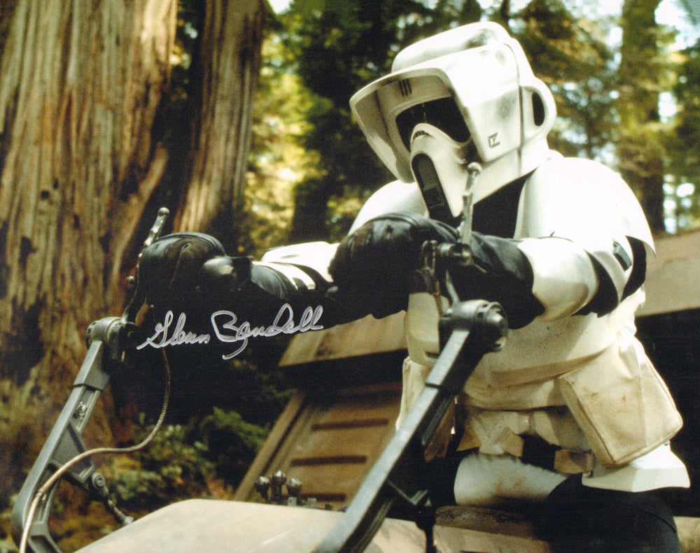 Glenn Randall Jr. as Scout Trooper in Star Wars: Return of the Jedi Signed 11x14 Photo