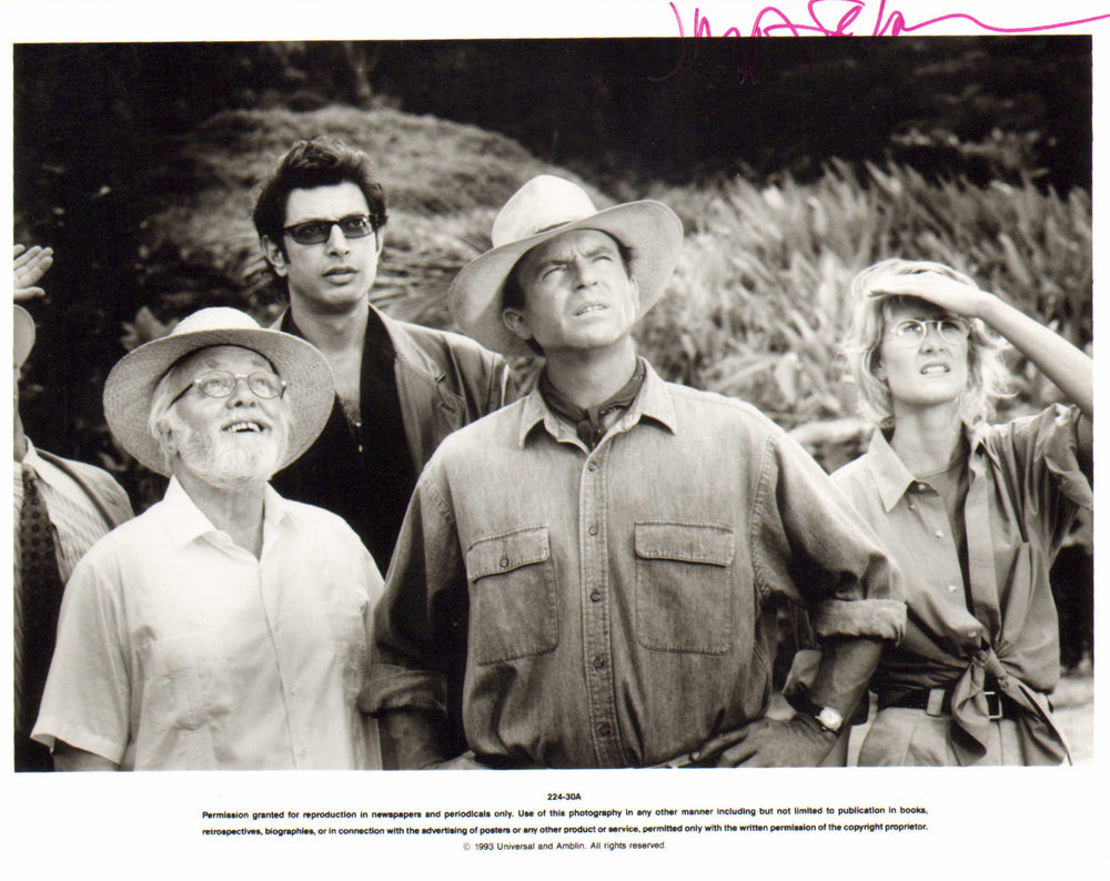 Jeff Goldblum as Dr. Ian Malcolm in Jurassic Park (SWAU) Signed 8x10 Press Photo