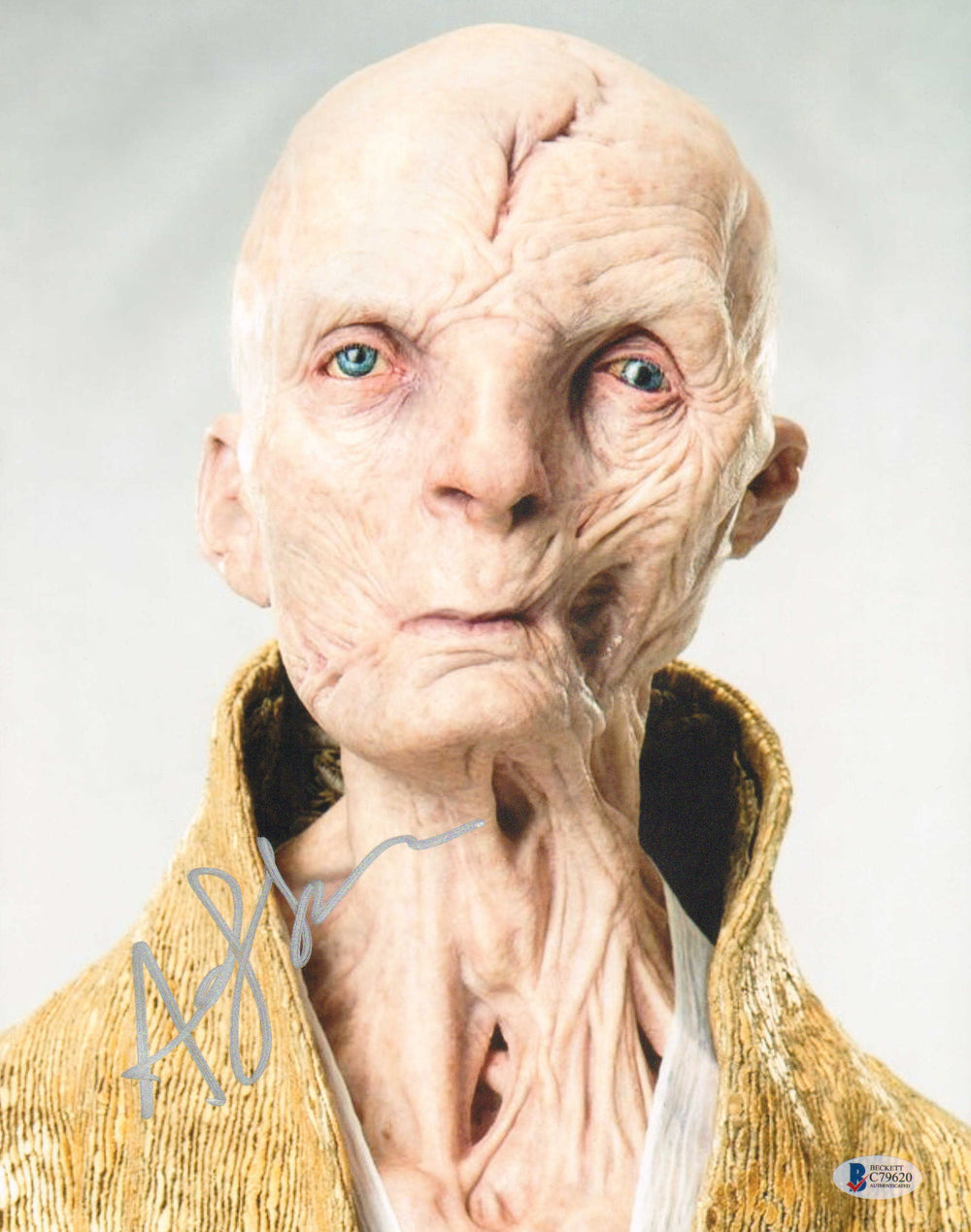 Andy Serkis as Supreme Leader Snoke in Star Wars: The Last Jedi (Beckett) Signed 11x14 Photo