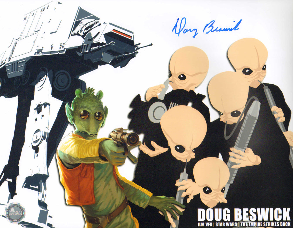 Doug Beswick Makeup Artist & Stop Motion Technician of Star Wars: A New Hope & Star Wars: The Empire Strikes Back (SWAU) Signed 11x14 Photo