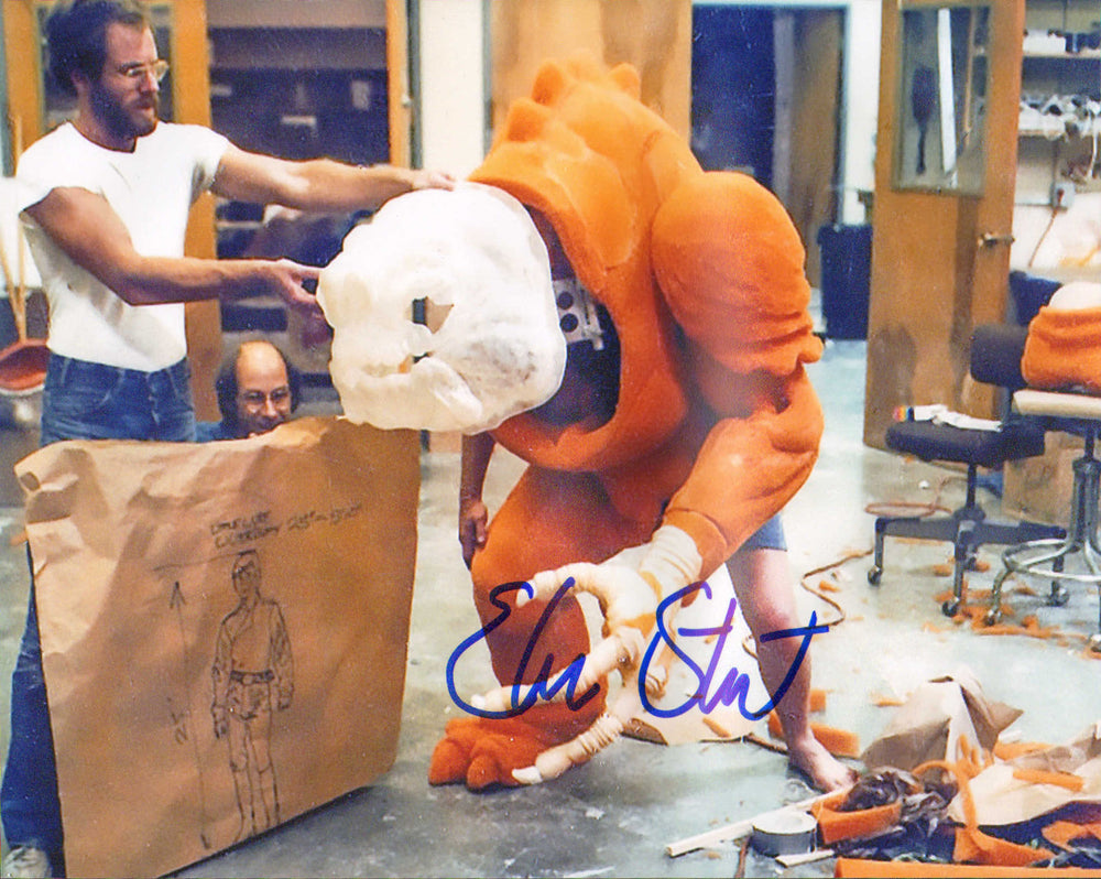 Eben Stromquist with The Rancor Suit Behind the Scenes of Star Wars: Return of the Jedi Signed 8x10 Photo