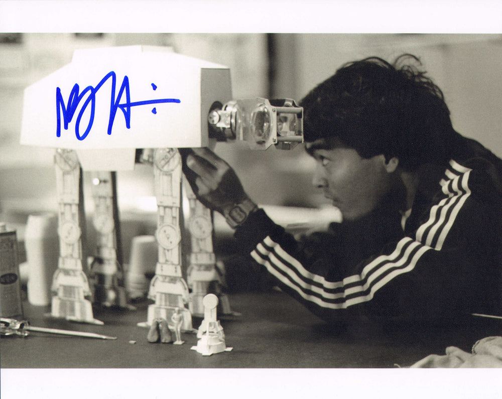 Nilo Rodis Jamero with AT-AT Model Behind the Scenes of Star Wars Signed 8x10 Photo