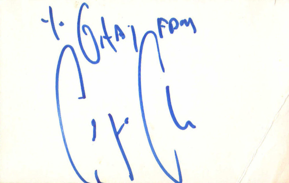 George Clooney from Batman & Robin, Ocean's Eleven, & ER Signed 3.5x5.5 Index Card