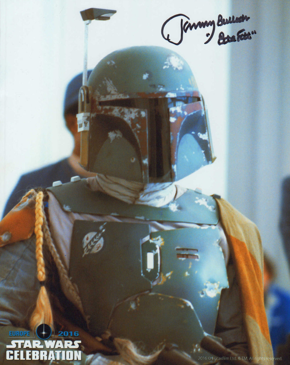 Jeremy Bulloch as Boba Fett in Star Wars: The Empire Strikes Back (Official Pix Celebration) Signed 8x10 Photo with Character Name