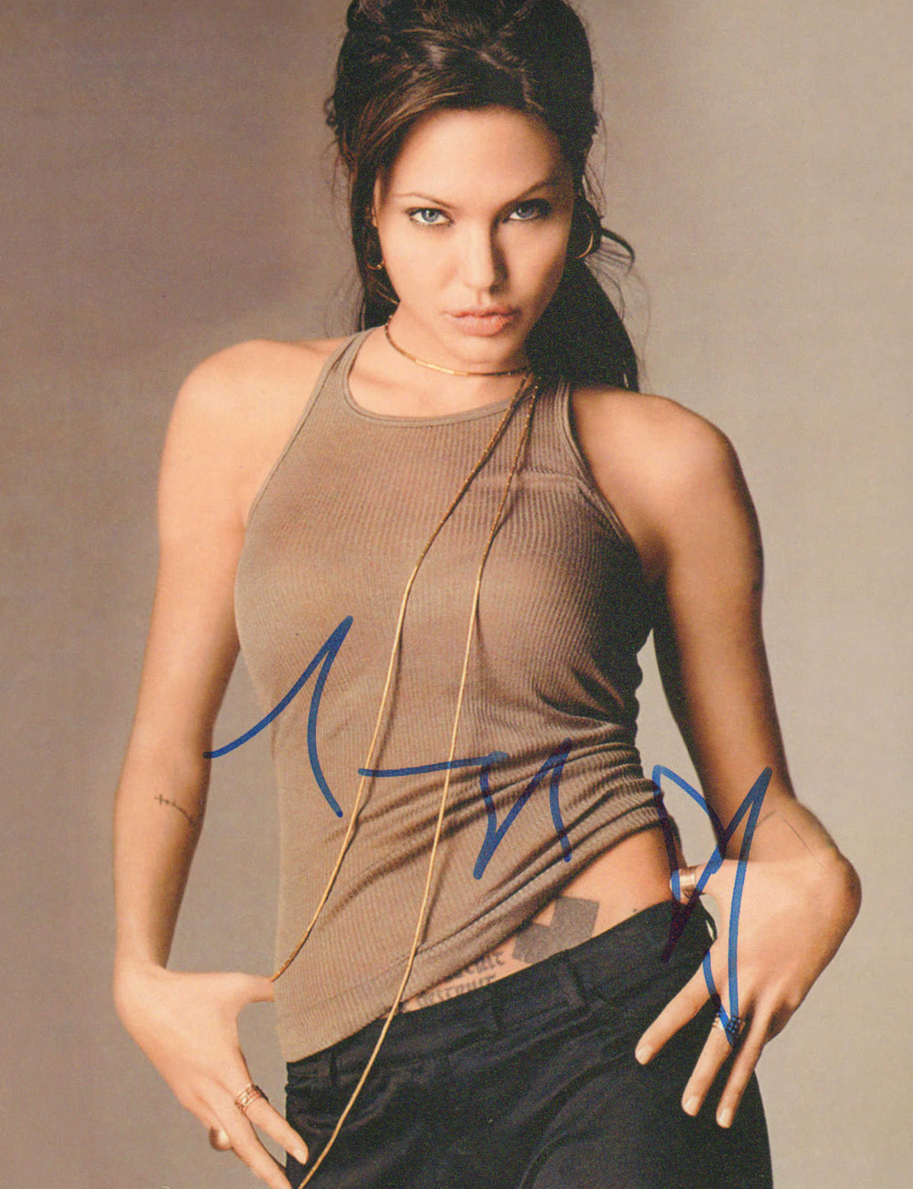Angelina Jolie from Tomb Raider, Mr. & Mrs. Smith, The Eternals, & Maleficent Sexy Signed 8x10 Photo