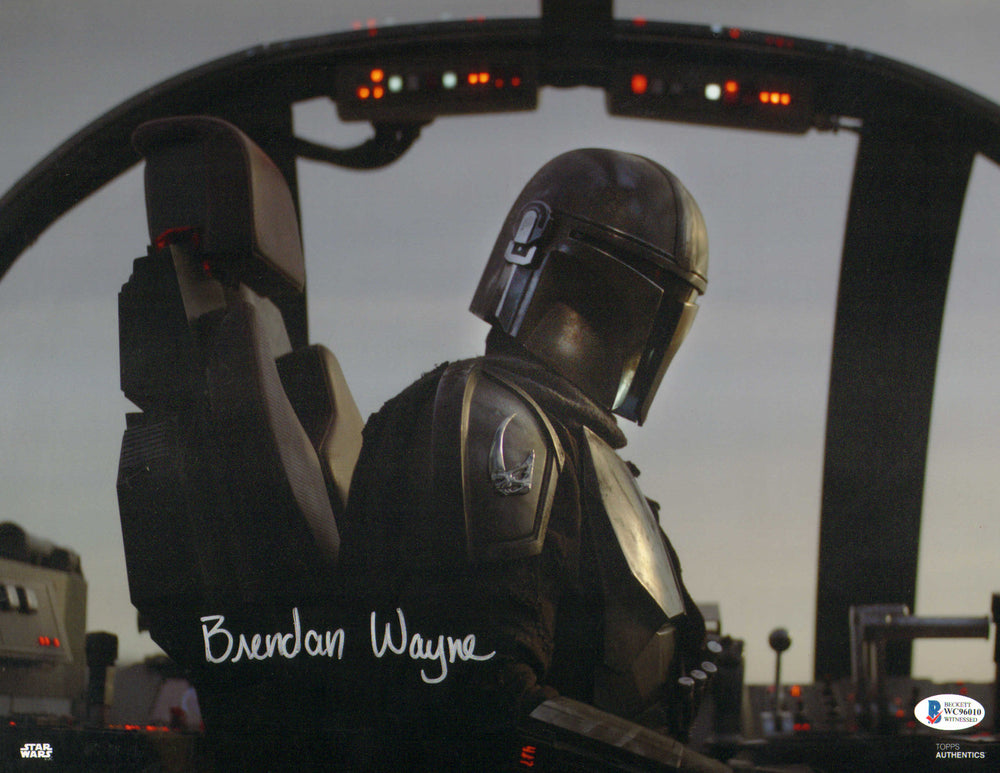 Brendan Wayne as the Mandalorian in Star Wars: The Mandalorian (Beckett) Signed 11x14 Photo