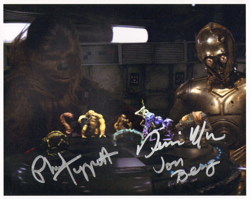 Star Wars: The Empire Strikes Back 8x10 Photo Cast Signed by Dennis Muren, Phil Tippett, & Jon Berg
