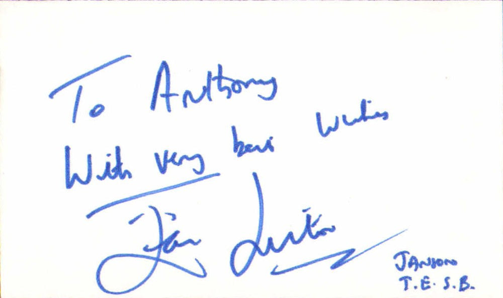 Ian Liston Wes Janson in Star Wars: The Empire Strikes Back Signed 3x5 Index Card