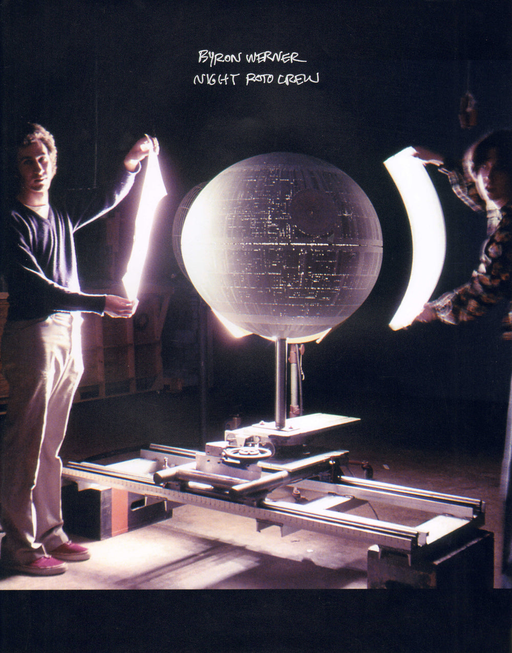 Byron Werner with Deathstar Behind the Scenes of Star Wars Signed 11x14 Photo