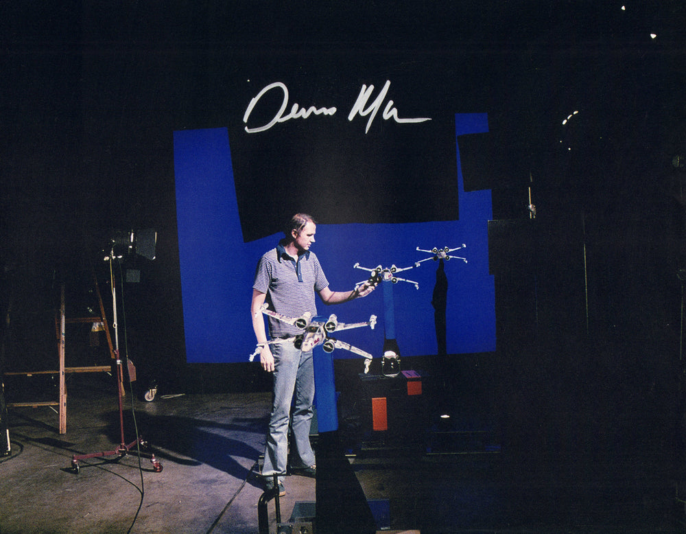 Dennis Muren Special Effects Cameraman of Star Wars: A New Hope with X-Wing Models Signed 11x14 Photo
