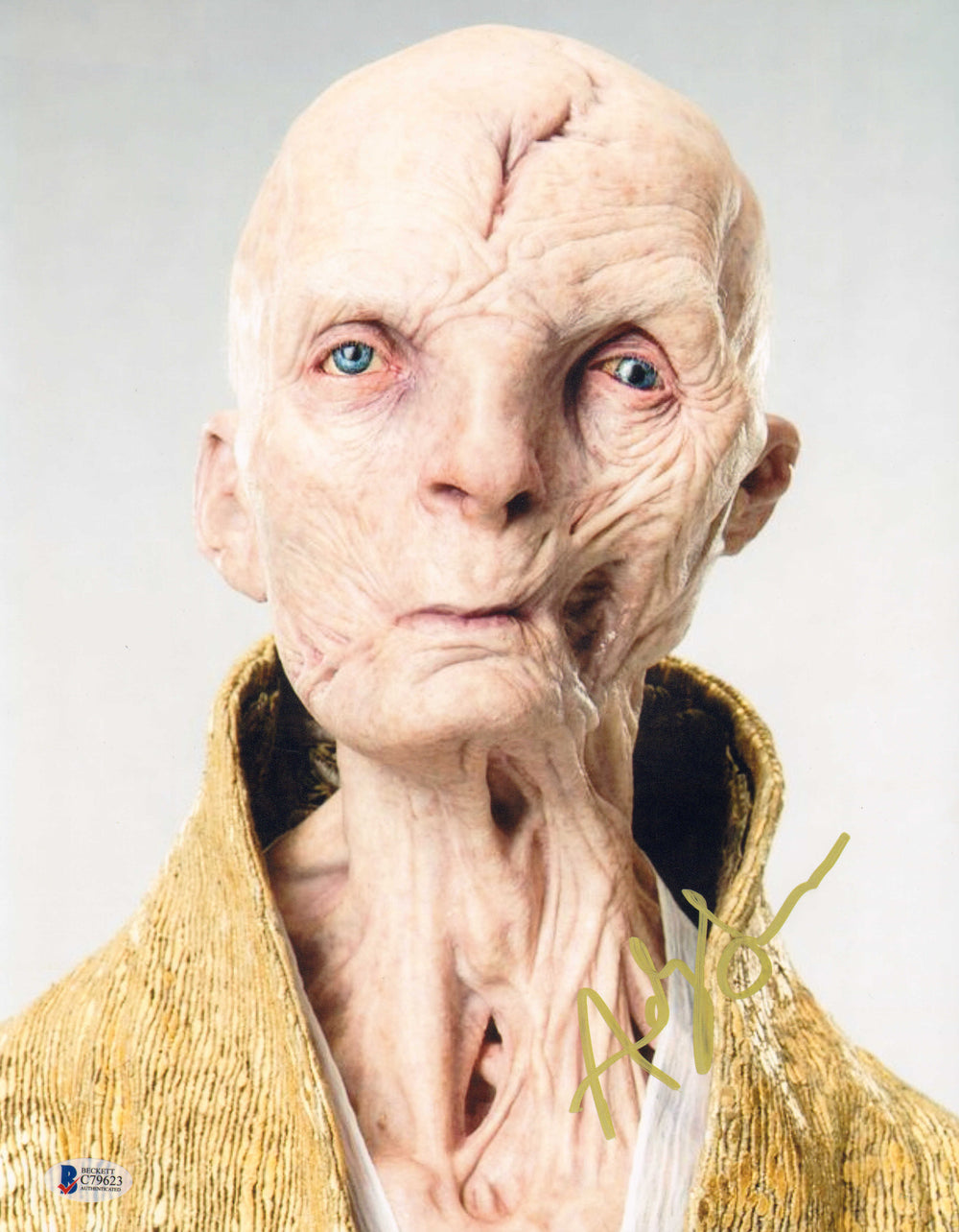 Andy Serkis as Supreme Leader Snoke in Star Wars: The Last Jedi (Beckett) Signed 11x14 Photo