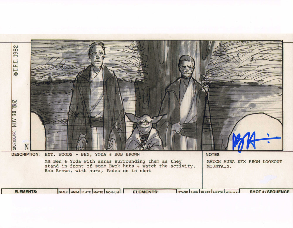 Nilo Rodis Jamero Costume Designer of Force Ghost Ben, Yoda, & Anakin in Star Wars: Return of the Jedi Signed 11x14 Photo
