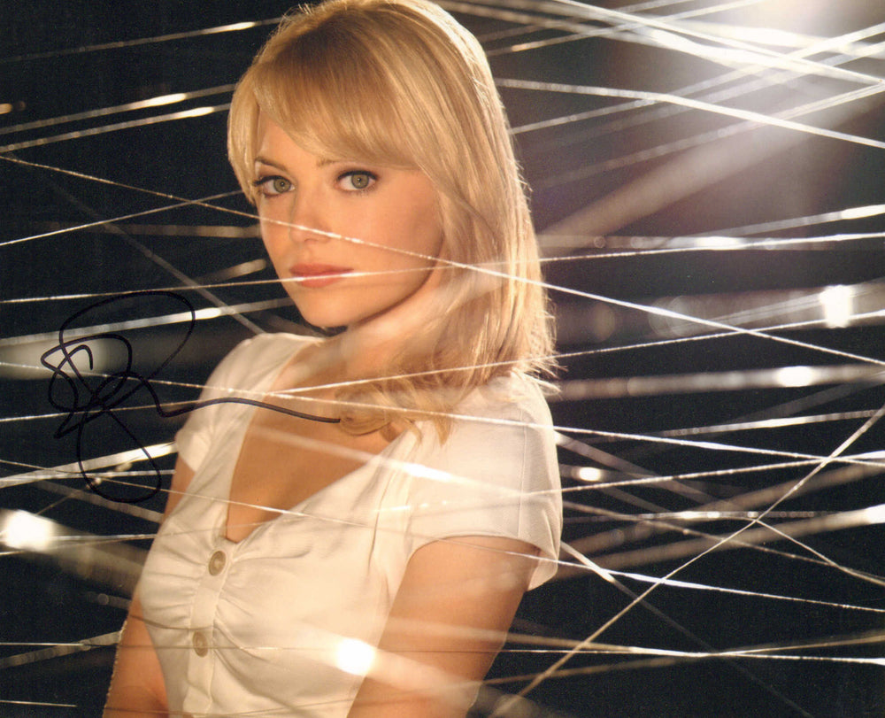 Emma Stone from The Amazing Spider-Man, Superbad, Zombieland, La La Land, Poor Things, & Cruella Signed 8x10 Photo