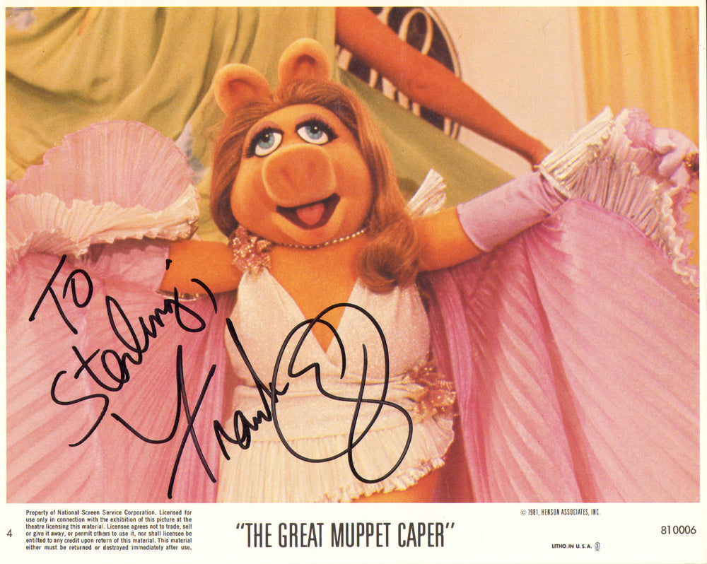 Frank Oz as Miss Piggy in The Great Muppet Caper Signed 8x10 Press Photo