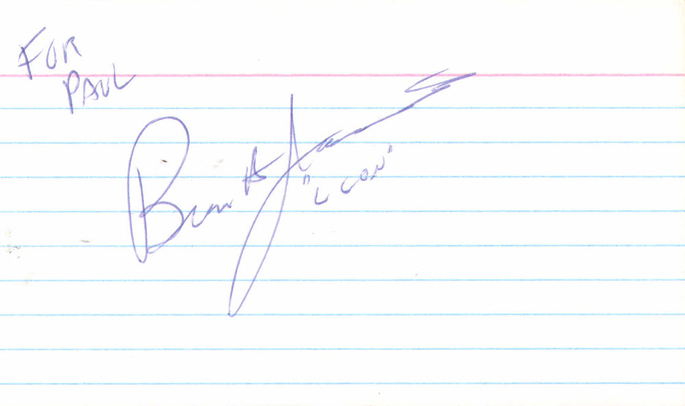 Brion James from Blade Runner & The Fifth Element Signed 5x3 Index Card