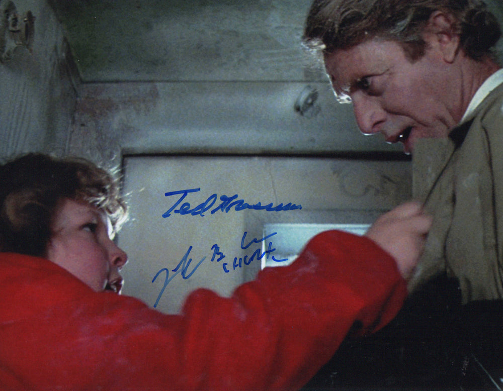 Jeff Cohen as Chunk and Ted Grossman as The FBI Man in The Goonies Signed 11x14 Photo