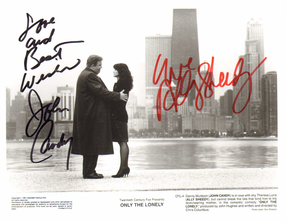 John Candy as Danny Muldoon & Ally Sheedy as Theresa Luna in Only the Lonely Signed 8x10 Press Photo