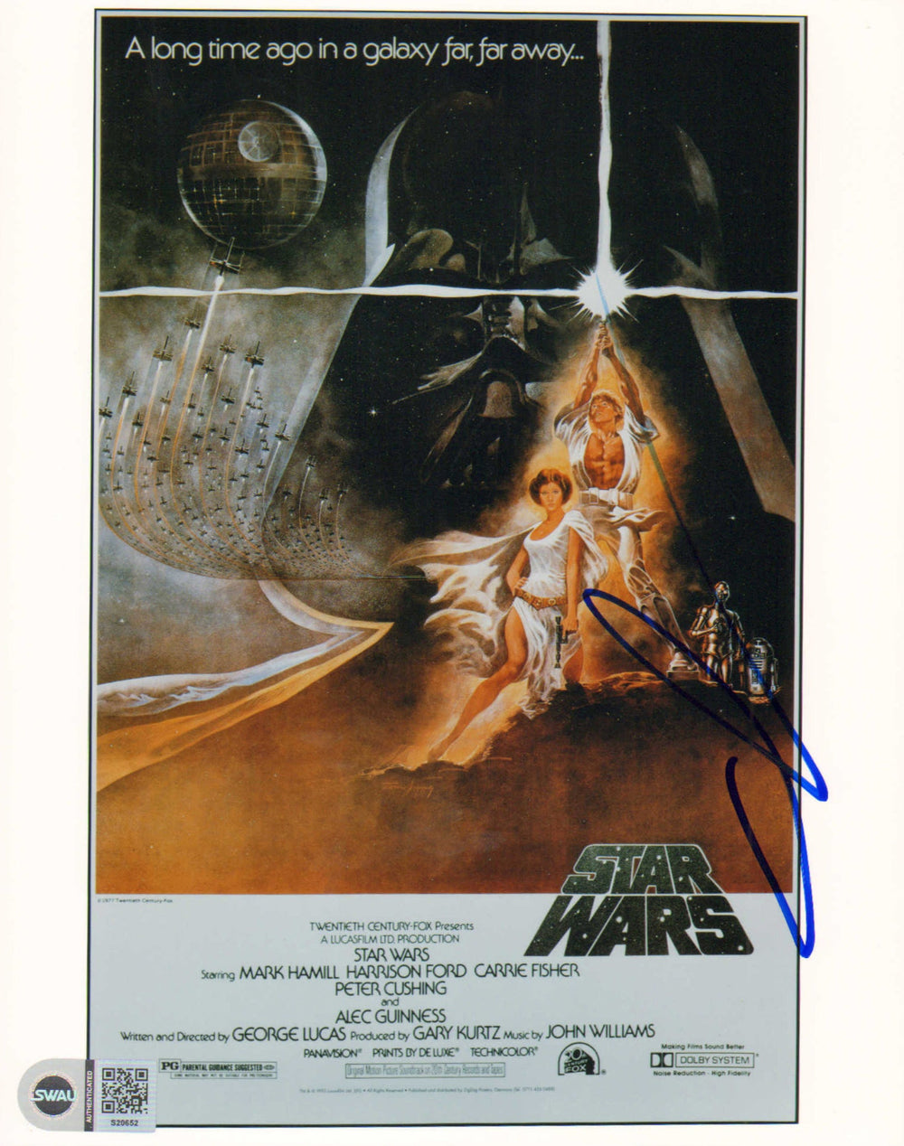 George Lucas Creator / Director of Star Wars (SWAU) Signed 8x10 Mini Poster