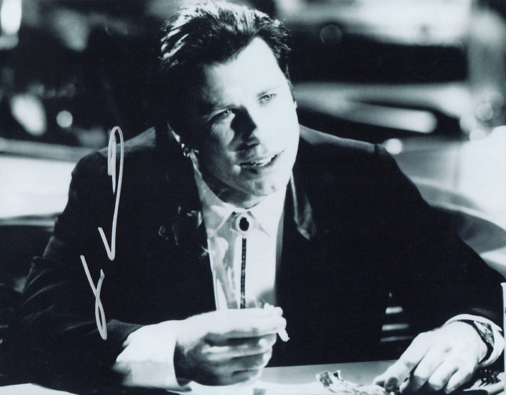 John Travolta as Vincent Vega in Quentin Tarantino's Pulp Fiction Signed 11x14 Photo