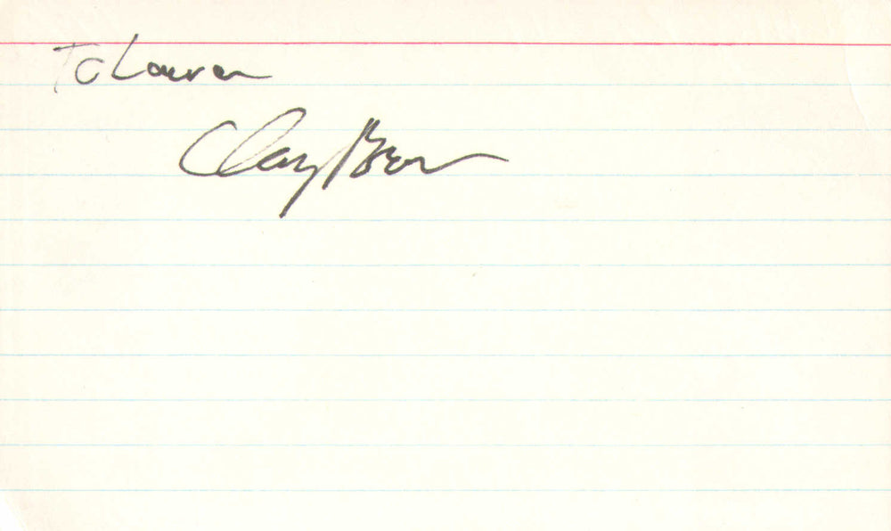 Clancy Brown from The Shawshank Redemption, Highlander, Spongebob, Superman: The Animated Series, & Starship Troopers Signed 5x3 Index Card