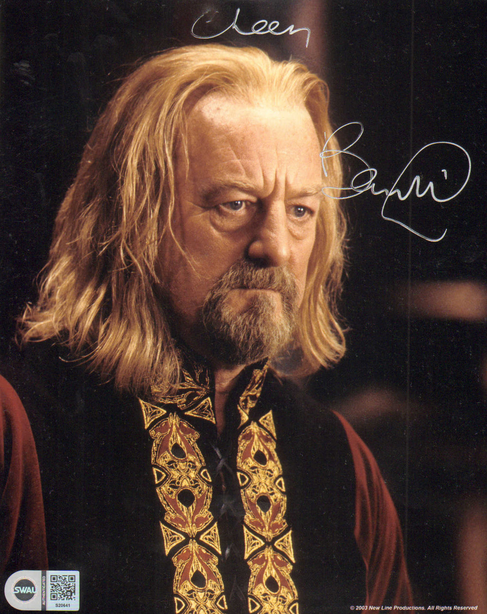 Bernard Hill as Théoden in The Lord of the Rings: The Two Towers (SWAU) Signed 8x10 Photo