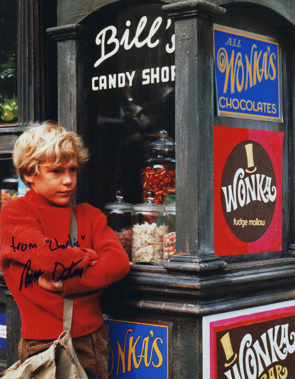 Peter Ostrum as Charlie Bucket in Willy Wonka & the Chocolate Factory Signed 11x14 Photo with Character Name