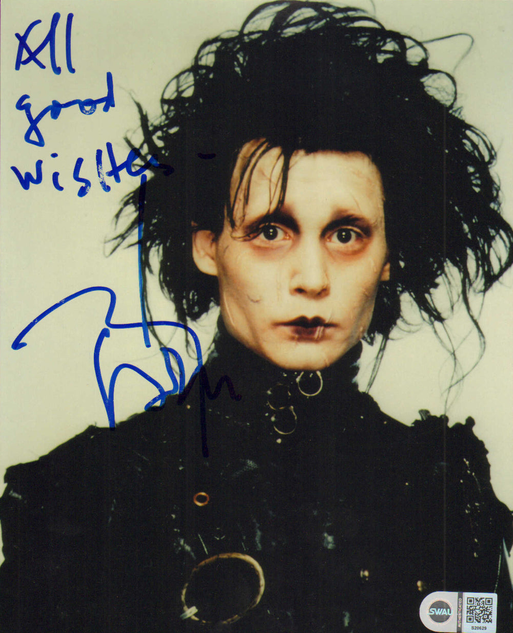 Johnny Depp as Edward Scissorhands in Edward Scissorhands (SWAU) Signed 8x10 Photo