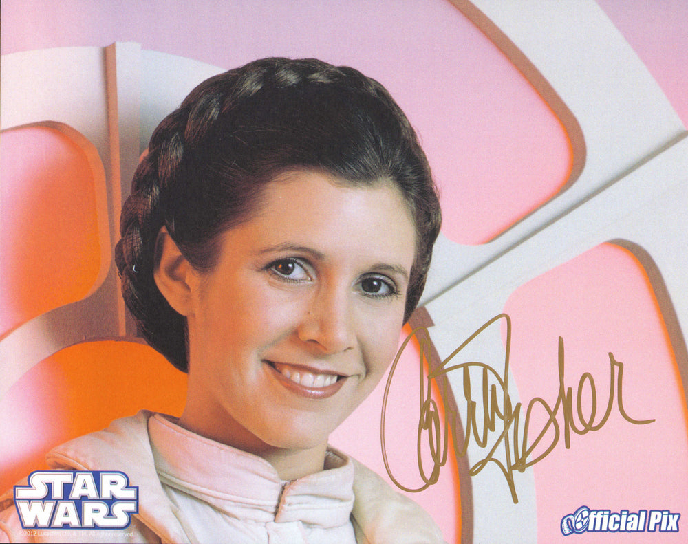 Carrie Fisher as Princess Leia in Star Wars: Empire Strikes Back (Official Pix) Signed 8x10 Photo