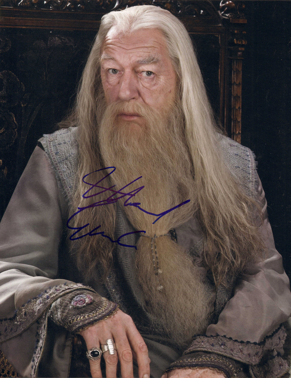 Michael Gambon as Albus Dumbledore from Harry Potter Signed 11x14 Photo