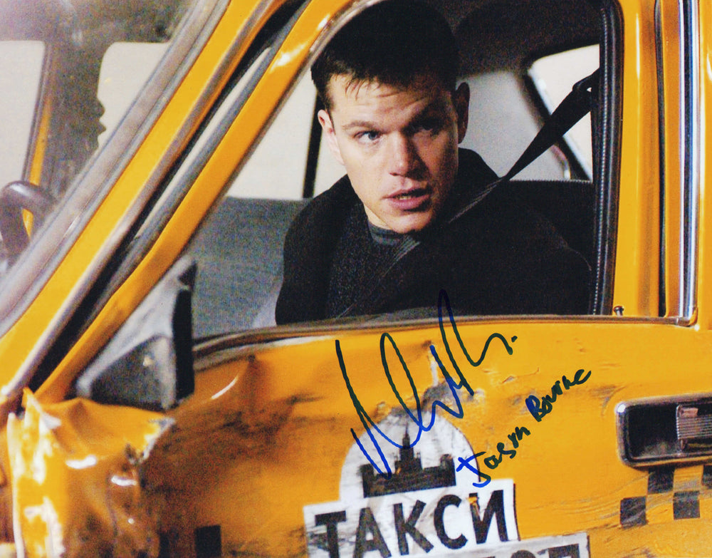 Matt Damon as Jason Bourne in The Bourne Identity Signed 11x14 Photo with Character Name