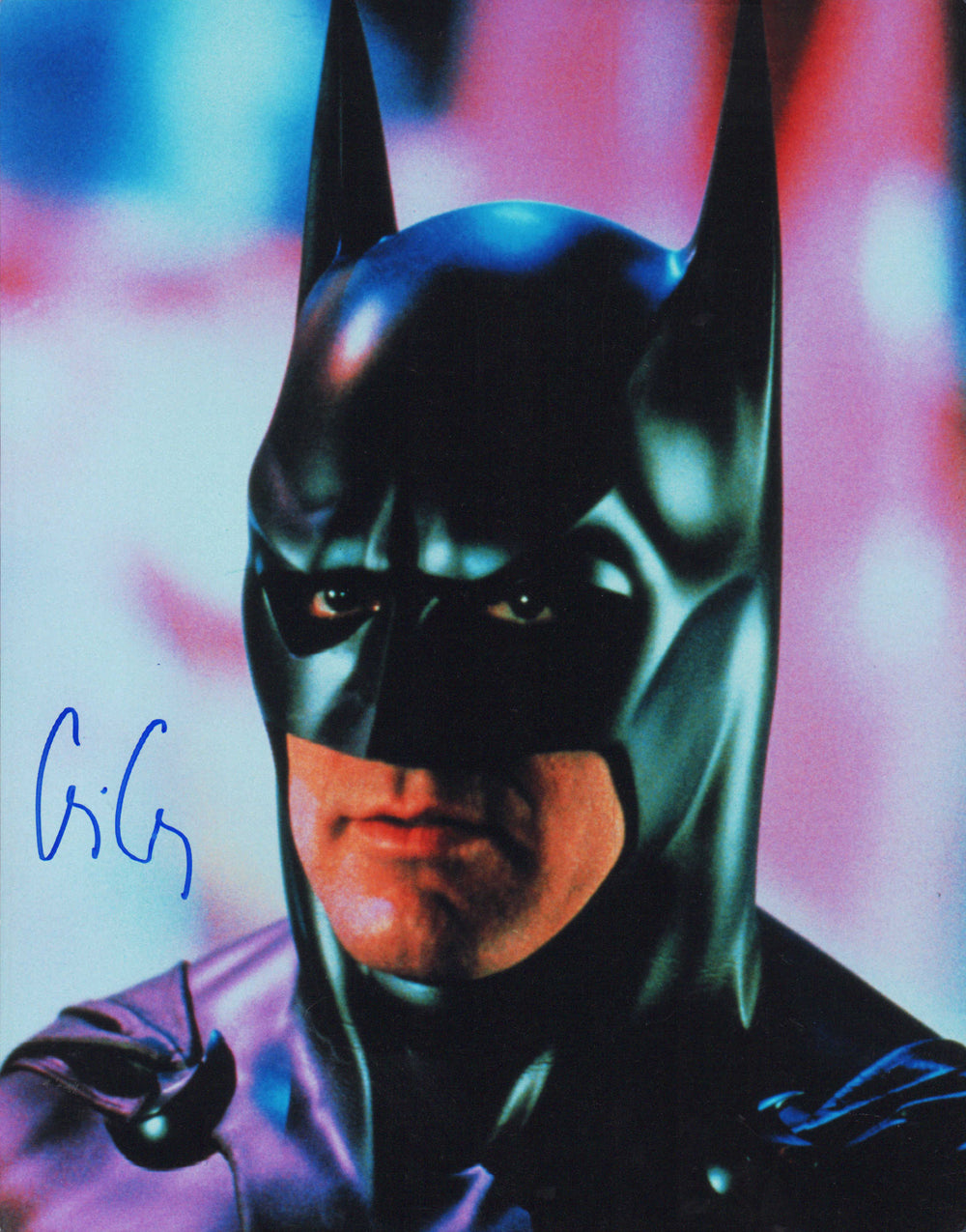 George Clooney as Batman in Batman & Robin Signed 11x14 Photo