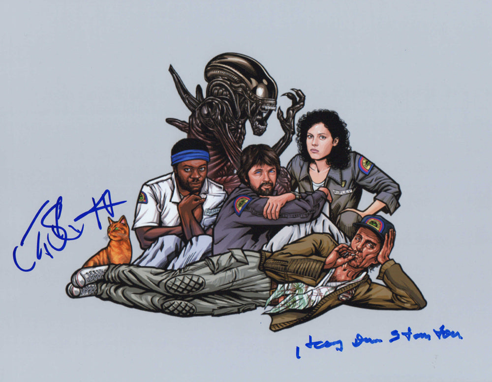 Harry Dean Stanton as Brett and Tom Skerrit as Dallas in Alien Signed 11x14 Photo